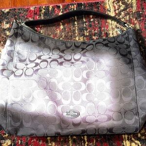 Coach Gray Signature Shoulder Bag